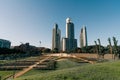 Buenos Aires cityscape, Puerto Madero Neighborhood. Buenos Aires , argentina - dec 2th 2023 Royalty Free Stock Photo