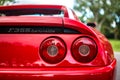 Rear view of 90s supercar. Ferrari F355 headlights Royalty Free Stock Photo