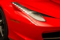 Red Ferrari 458 Italia headlight Royalty Free Stock Photo