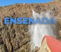The bufadora in ensenada  mexico the largest marine geyser in latin america Royalty Free Stock Photo
