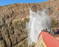 Bufadora the largest marine geyser in latin america Royalty Free Stock Photo