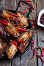 Bufalo style chicken wings Royalty Free Stock Photo