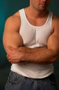 Buff guy in tank top Royalty Free Stock Photo