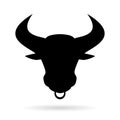 Buffalo bison bull vector icon