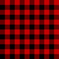 Buffalo check plaid pattern in black and red.