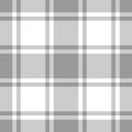 Buffalo check plaid pattern in grey and white. Herringbone textured seamless tartan background graphic for womenswear and menswear Royalty Free Stock Photo