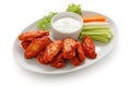 Buffalo chicken wings with blue cheese dip