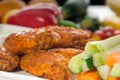 Buffalo chicken wings served with pinzimonio Royalty Free Stock Photo