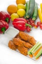 Buffalo chicken wings served with pinzimonio Royalty Free Stock Photo