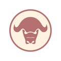 Buffalo face icon