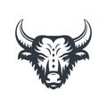 Buffalo head logo element over white