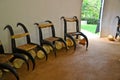 Buffalo horn chairs in meeting room