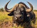 Ai Generated illustration Wildlife Concept of Buffalo Royalty Free Stock Photo