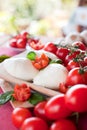 Buffalo mozzarella basil and tomatoes