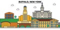 Buffalo,New York. City skyline architecture Royalty Free Stock Photo