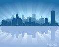Buffalo, New York skyline city silhouette Royalty Free Stock Photo