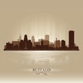 Buffalo, New York skyline city silhouette Royalty Free Stock Photo