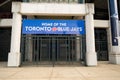 Toronto Blue Jays sign at front entrance of Sahlen Field in Buffalo NY Royalty Free Stock Photo