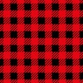 Buffalo plaid pattern, Checkered red background. Tartan seamless pattern vector illustration Royalty Free Stock Photo