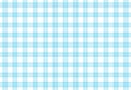 Buffalo plaid pattern woven from two different colors, light blue and white, creating a symmetrical arrangement