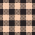 Buffalo Plaid seamless patten. Vector checkered brown autumn plaid textured background. Traditional gingham fabric print