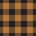 Buffalo Plaid seamless patten. Vector checkered brown plaid textured background. Traditional gingham fabric print