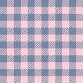 Buffalo Plaid seamless patten. Vector checkered pink and gray plaid textured background. Traditional gingham fabric