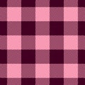 Buffalo Plaid seamless patten. Vector checkered pink plaid textured background. Traditional gingham fabric print
