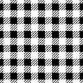Buffalo Plaid Seamless Pattern, Gingham black and white background. Tartan seamless pattern Vector Illustration Royalty Free Stock Photo