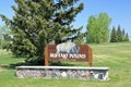 Buffalo Pound Provincial Park Entrance Sign near Moose Jaw, Great Plains, Saskatchewan Royalty Free Stock Photo