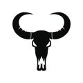 Buffalo skull black icon