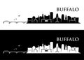 Buffalo skyline - New York - vector illustration Royalty Free Stock Photo