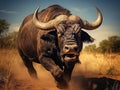 Ai Generated illustration Wildlife Concept of Buffalo in South Africa Royalty Free Stock Photo