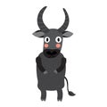 Buffalo standing on two legs cartoon character. Royalty Free Stock Photo