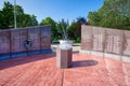 Buffalo, USA-20 July, 2019: Vietnam Veterans Monument in Buffalo and Erie County Naval and Military Park located at the Canalside