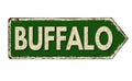 Buffalo vintage rusty metal sign