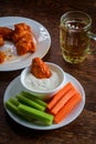 Buffalo Wings and Beer Royalty Free Stock Photo