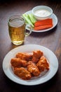 Buffalo Wings and Beer Royalty Free Stock Photo
