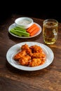 Buffalo Wings and Beer Royalty Free Stock Photo