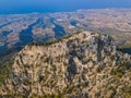 Buffavento Castle in Kyrenia region - Northern Cyprus - aerial view