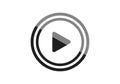 Buffering play button icon for video streaming and loading Royalty Free Stock Photo
