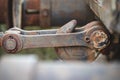 Buffers and chain coupler details Royalty Free Stock Photo