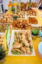 Birthday food table for children Royalty Free Stock Photo