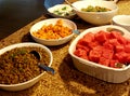 Buffet display for dinner Royalty Free Stock Photo