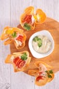 Buffet food, canape Royalty Free Stock Photo