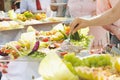 Buffet food people Royalty Free Stock Photo