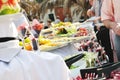 Buffet food people Royalty Free Stock Photo