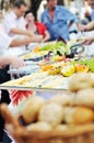 Buffet food people Royalty Free Stock Photo