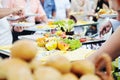 Buffet food people Royalty Free Stock Photo