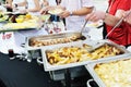 Buffet food people Royalty Free Stock Photo